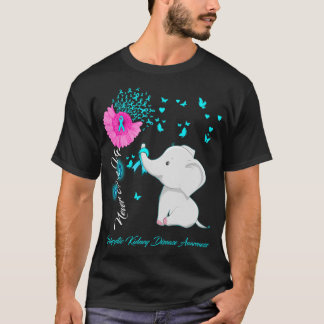 Elephant Polycystic Kidney Disease Awareness Rib T-Shirt