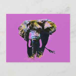 Elephant Pop Art Postcard Postkarte