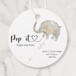 Elephant Pop es, wenn sie Pop Babydusche Geschenkanhänger