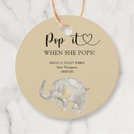 Elephant Pop es, wenn sie Pop Babydusche Geschenkanhänger