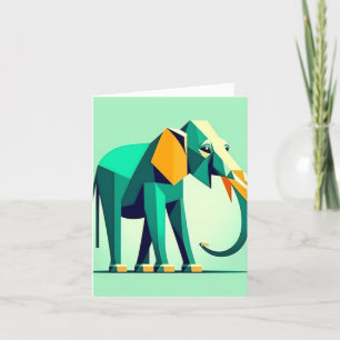 Elephant Portrait B Feiertagskarte