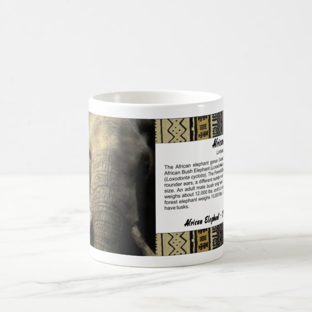 Elephant Portrait Kaffeetasse (Mittel)