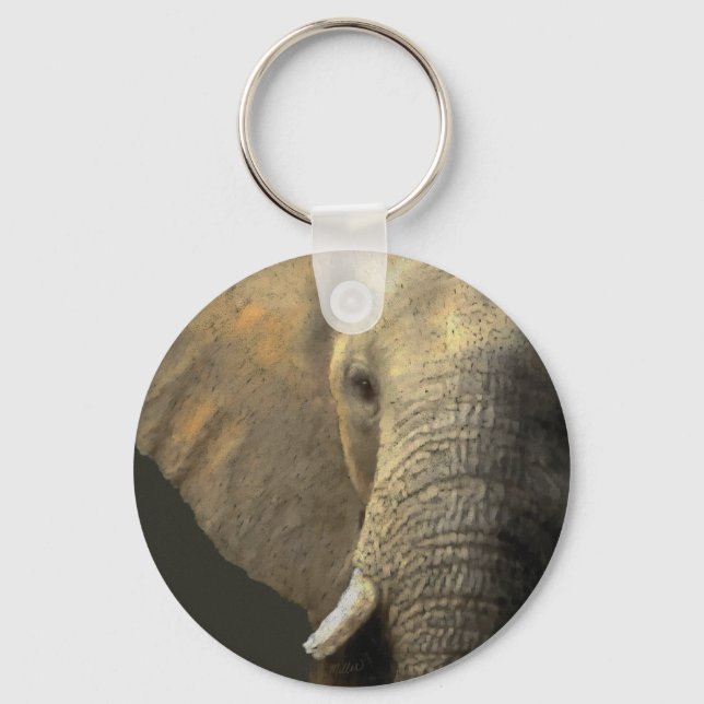 Elephant Portrait Schlüsselanhänger (Vorderseite)