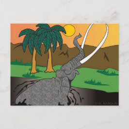 ELEPHANT POSTCARD POSTKARTE