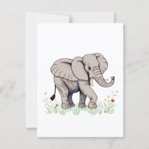 Elephant Postkarte