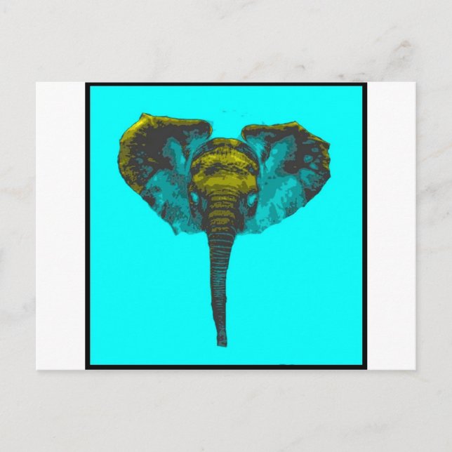 Elephant Postkarte (Vorderseite)