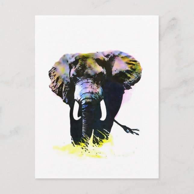 Elephant Postkarte (Vorderseite)