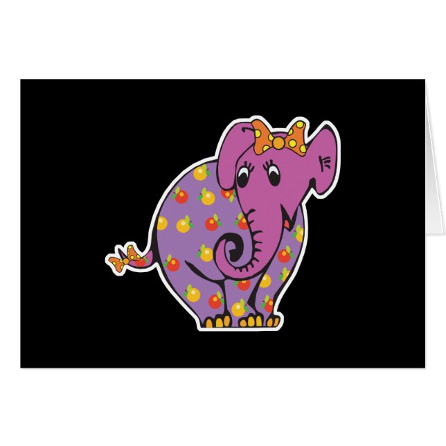 éléphant pourpre fruité (Devant horizontal)