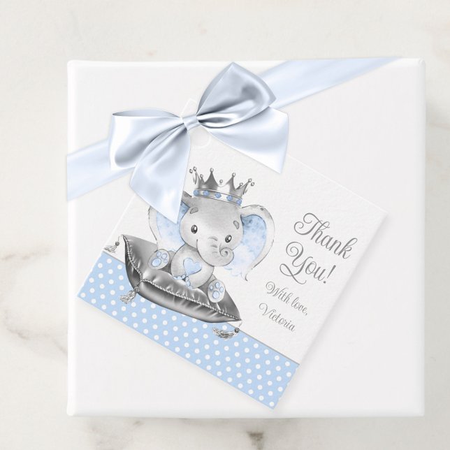 Elephant Prince Baby Dusche Geschenkanhänger (Von Creator hochgeladen)