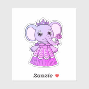 Elephant Princess Aufkleber