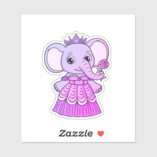 Elephant Princess Aufkleber