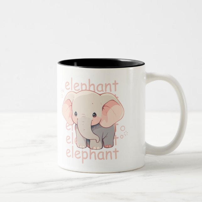 Eléphant Print Mug (Droit)