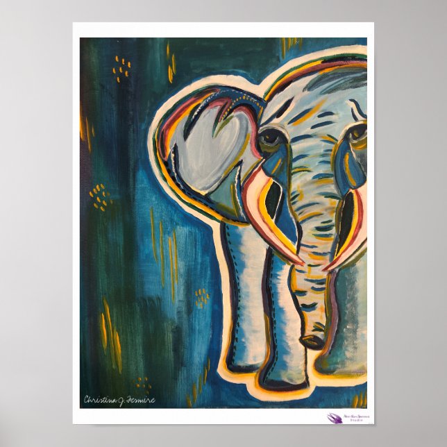 Elephant Print Poster (Vorne)