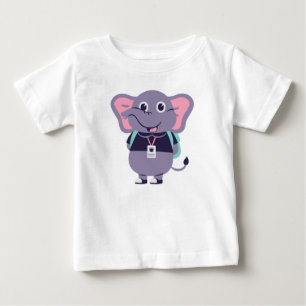 Elephant Printed Baby Fine Jersey T - Shirt
