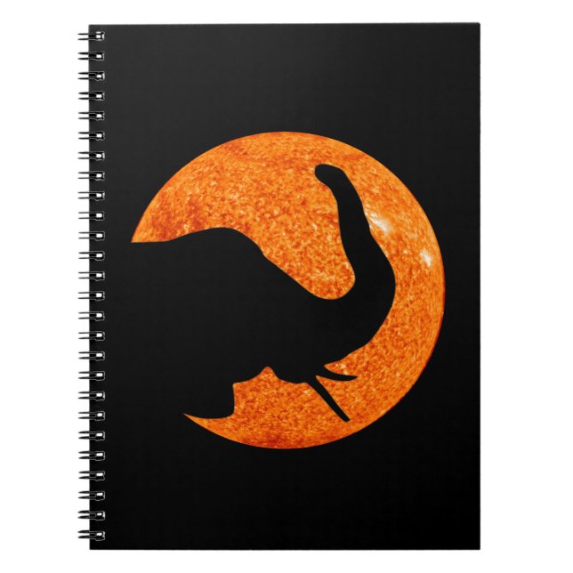 Elephant Profile Solar Eclipse Notizblock (Vorderseite)