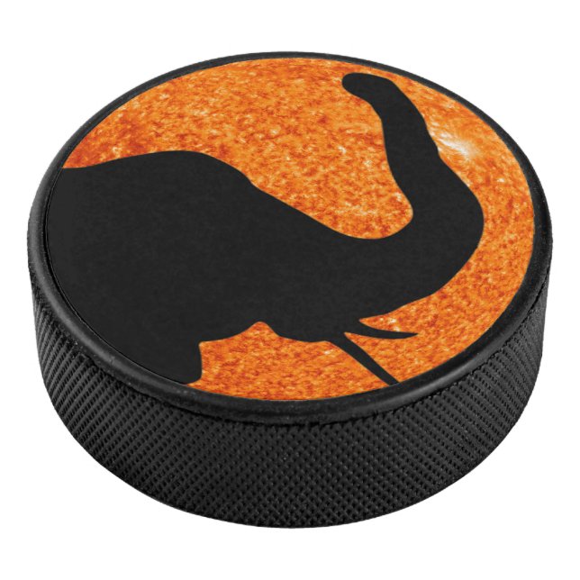 Elephant Profile Solar Eclipse Shadow Eishockey Puck (3/4)
