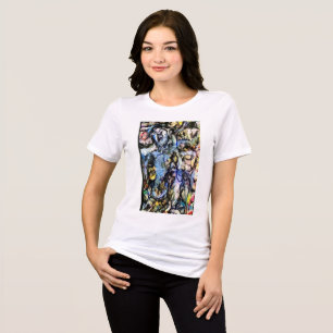 Elephant Rider Abstrakt Jeff Hankamer Artjunkhaus Tri-Blend Shirt