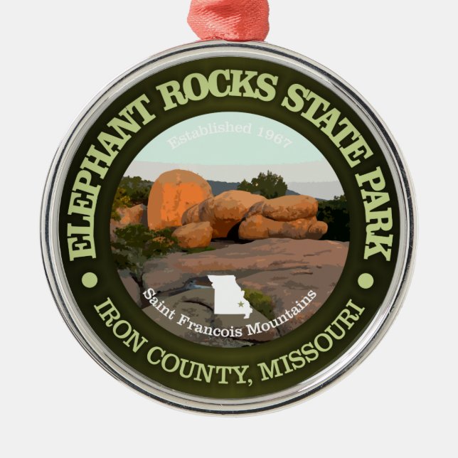 Elephant Rocks SP Ornament Aus Metall (Vorne)