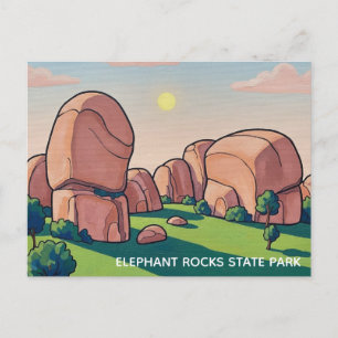 Elephant Rocks State Park Missouri Reise Postkarte