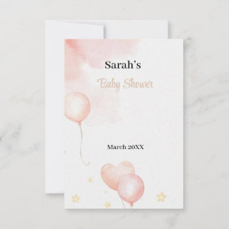 Eléphant rose Carte de remerciements