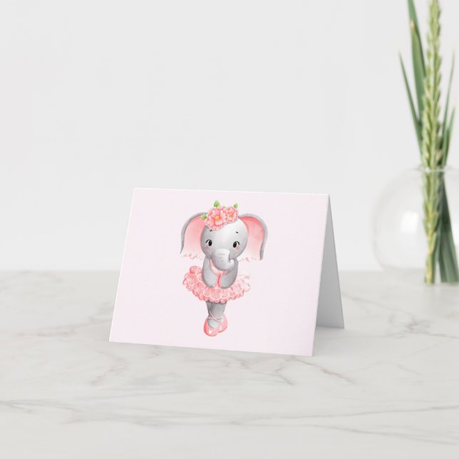 Eléphant rose et gris mou Merci Ballerina (Devant)