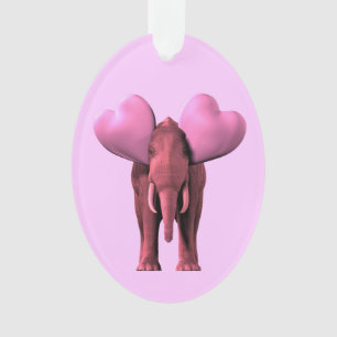 Eléphant rose romantique