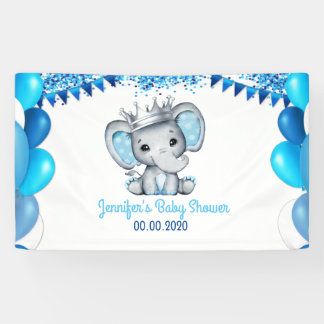 Éléphant royal avec douche à banderole en argent d