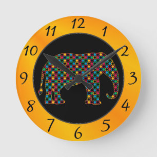 Elephant Runde Wanduhr