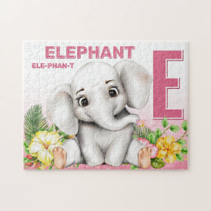 Elephant Safari Alphabet Kinder Jigsaw Puzzle