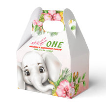 Elephant Safari Birthday Favor Boxes