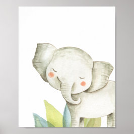 Elephant Safari Jungle Baby Kinderzimmer Print Poster