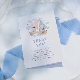 Elephant Sailboat Babydusche Danke