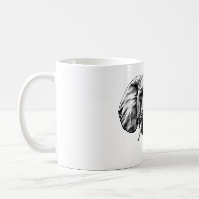 Elephant Siegel Head Black & White Kaffeetasse (Links)
