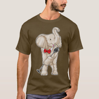 Elephant Singer Microphone Music T-Shirt