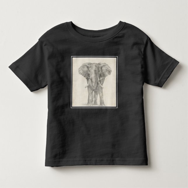 Elephant Sketch Kleinkind T-shirt (Vorderseite)
