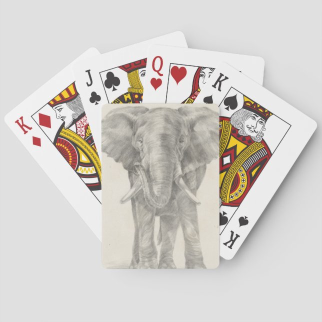 Elephant Sketch Spielkarten (Rückseite)