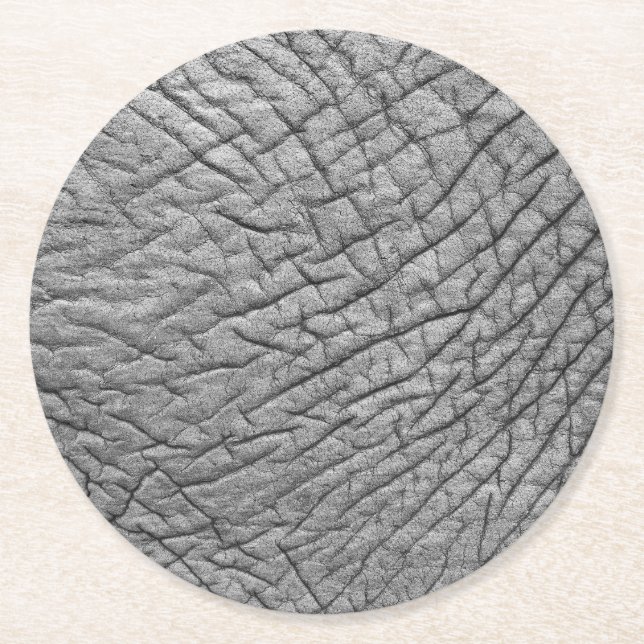 Elephant skin runder pappuntersetzer (Vorderseite)