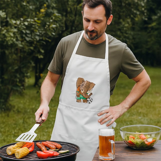 Elephant Soccer Player Funny Sports Animal Schürze (Von Creator hochgeladen)