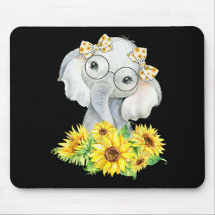 Elephant Sonnenblumengeschenke Mousepad
