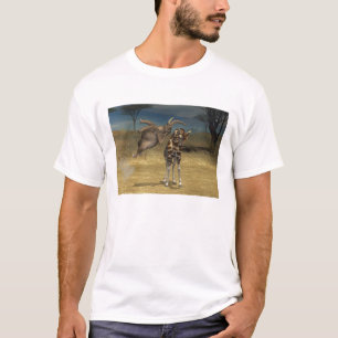 Elephant springt über Giraffe T-Shirt