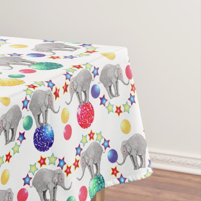 Elephant Stars Circus Muster Tischdecke (Beispiel)