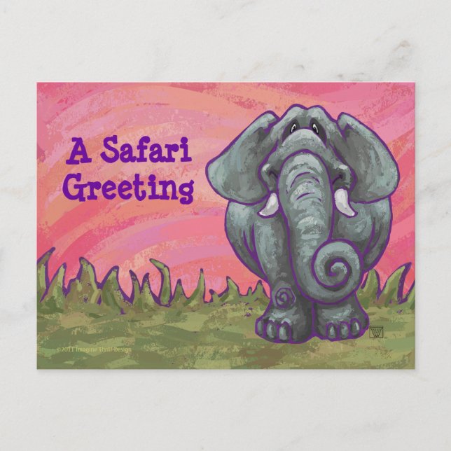 Elephant Stationery Postkarte (Vorderseite)
