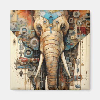 Elephant Steampunk künstlerisch Magnet