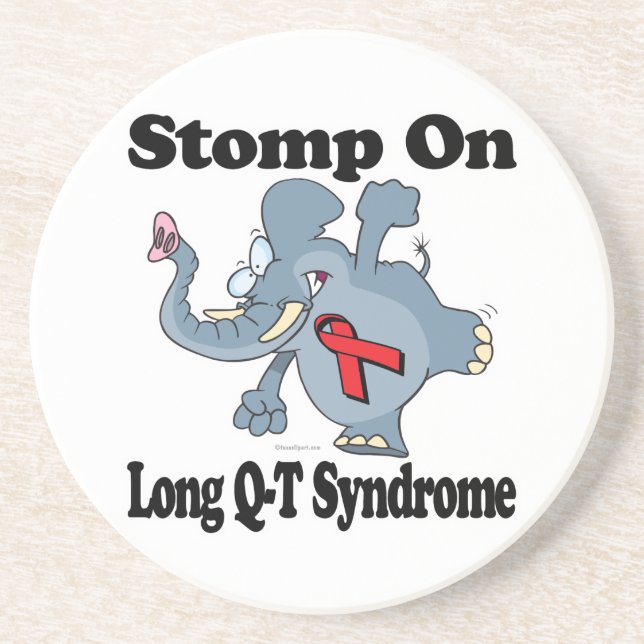 Elephant Stomp On Long Q-T Syndrom Getränkeuntersetzer (Vorne)