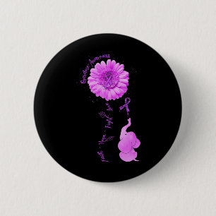 Elephant Sunflower Faith Hope Kämpfen Liebe Überdo Button