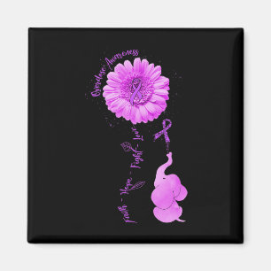 Elephant Sunflower Faith Hope Kämpfen Liebe Überdo Magnet