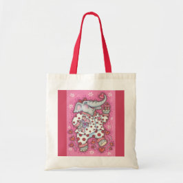 Elephant Sweetheart VALENTINE TOTE BAG *Anpassen Tragetasche