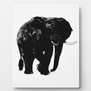 Elephant Tabletop Plaque mit Easel Fotoplatte