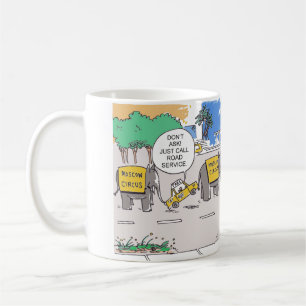 Elephant Taxi Line Tasse