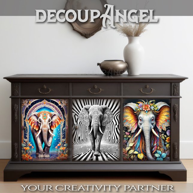 Elephant Theme Set - Decoupage - Geschenkpapier Set (Von Creator hochgeladen)